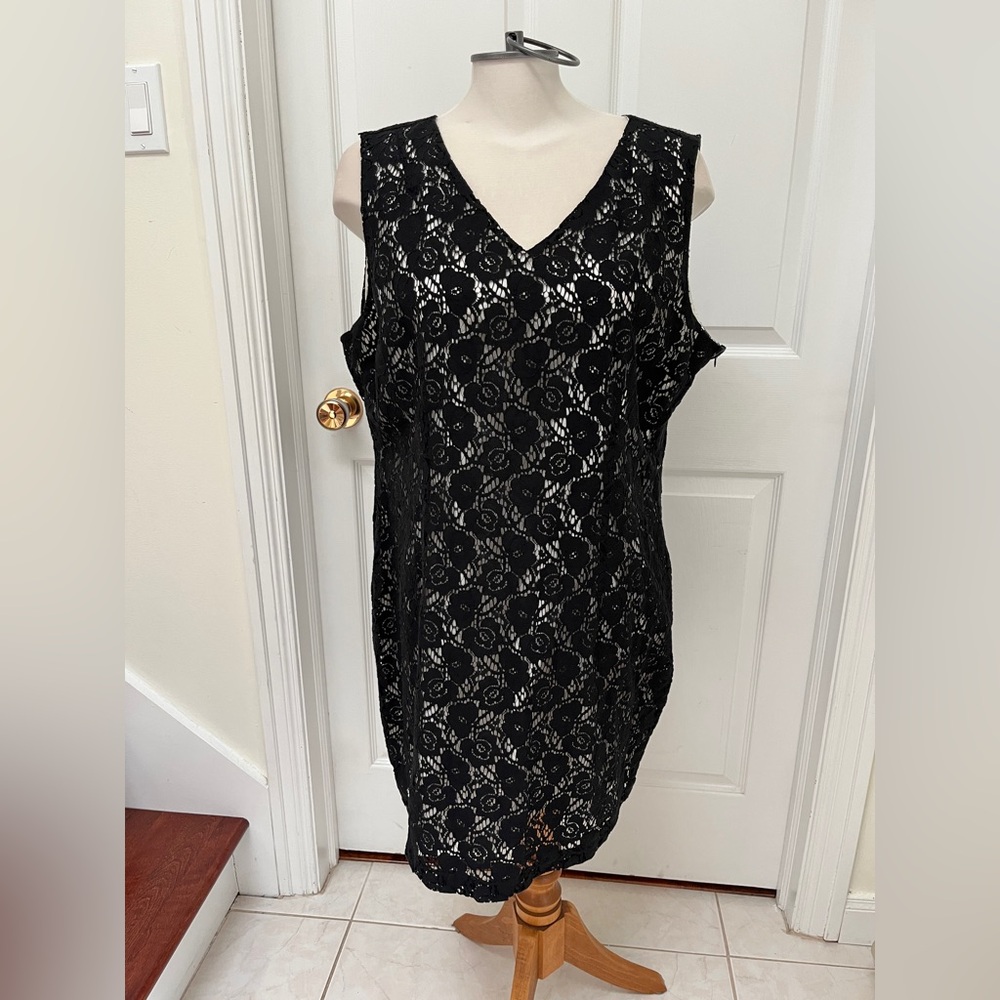 NWT Pure Alfred Sung Y2K black lace mini dress, slip dress whimsygoth.